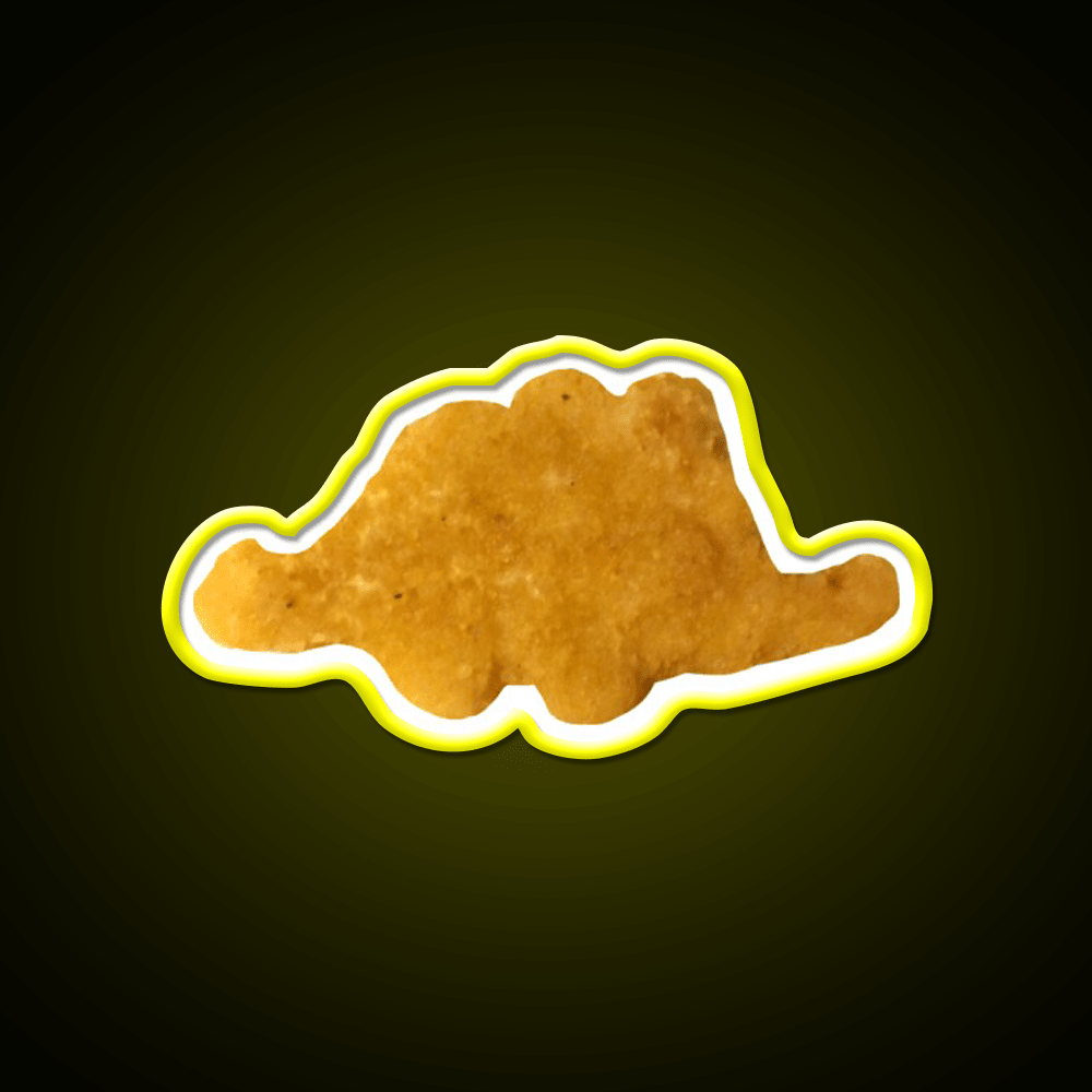 Dinosaur Chicken Nugget Stegosaurus Snack Food Led Neon Sign Rgb Color - Shineneon