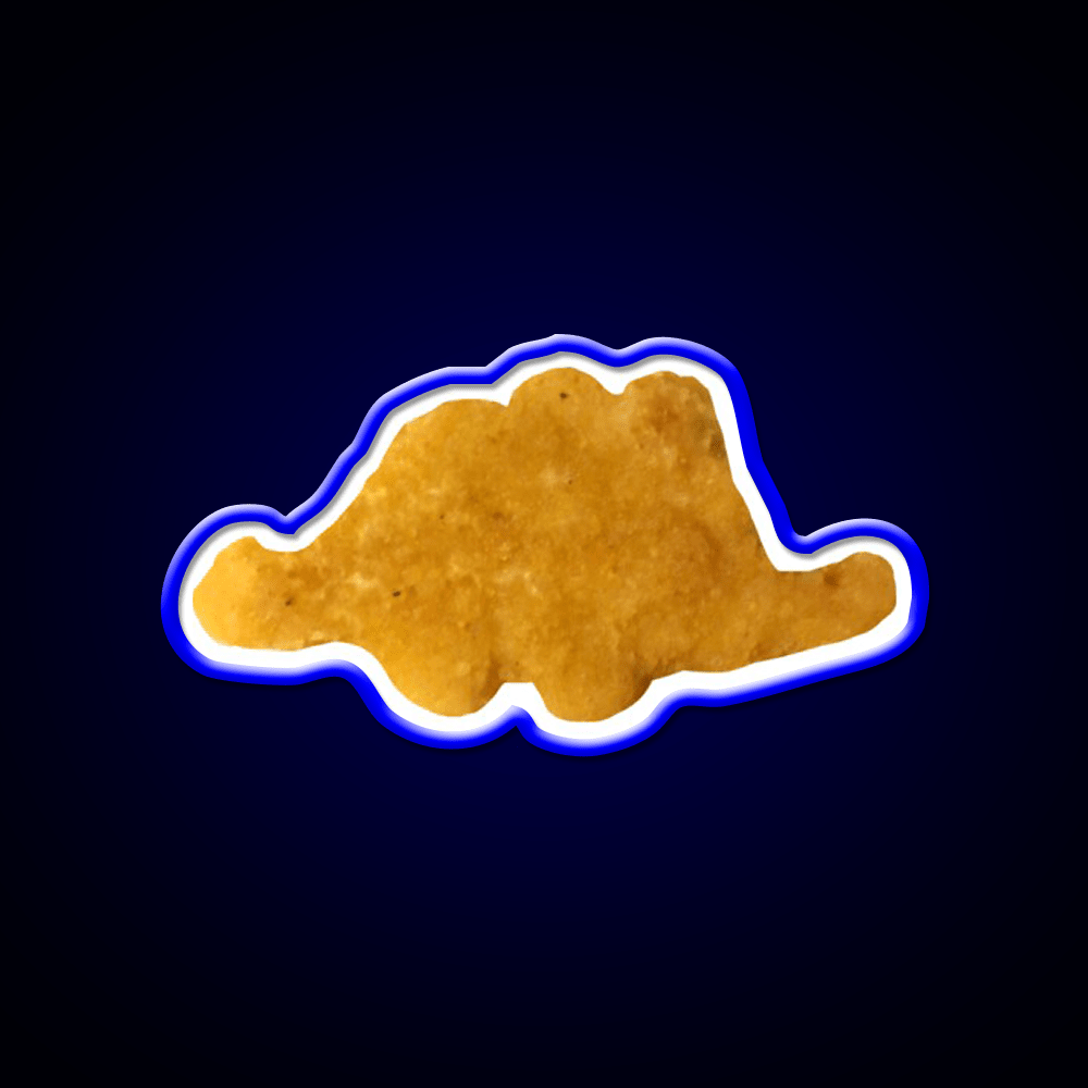 Dinosaur Chicken Nugget Stegosaurus Snack Food Led Neon Sign Rgb Color - Shineneon
