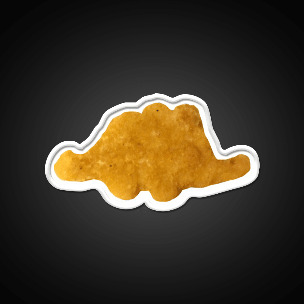 Dinosaur Chicken Nugget Stegosaurus Snack Food Led Neon Sign Rgb Color - Shineneon