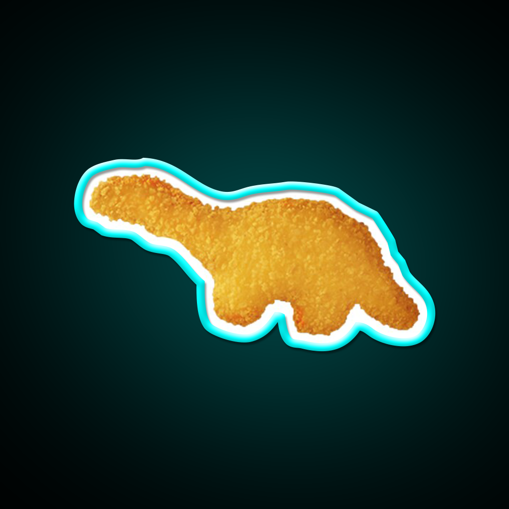 Dinosaur Nugget Fast Food Led Neon Sign For Burger Place Rgb Color