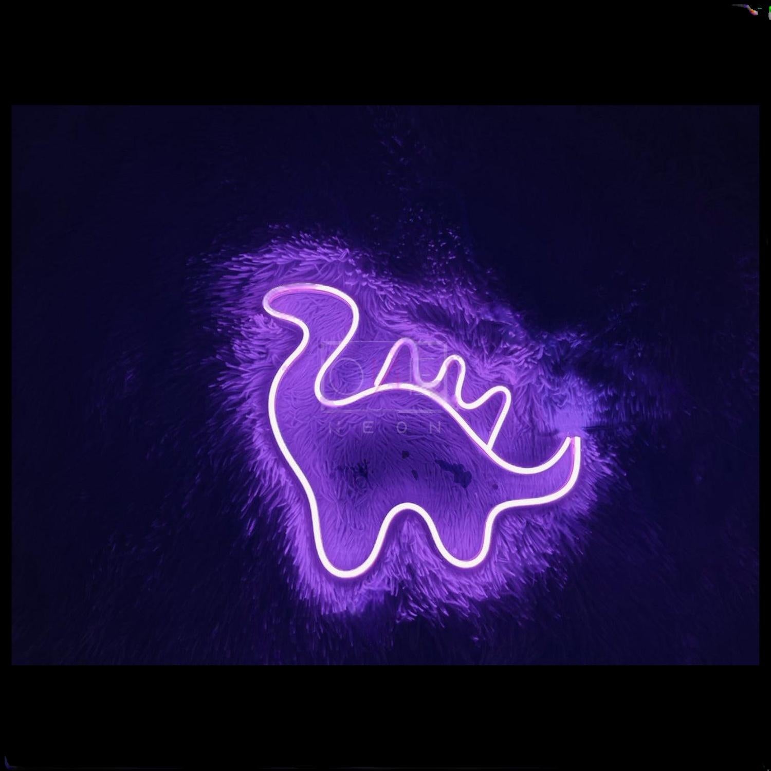 Dinosaur Purple Led Neon Sign For Kids Room Creative Space Decor | Shineneon