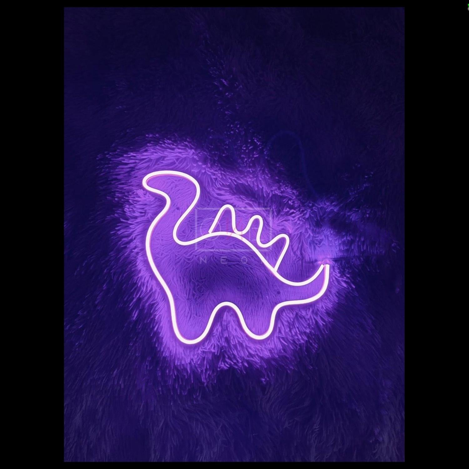Dinosaur Purple Led Neon Sign For Kids Room Creative Space Decor | Shineneon