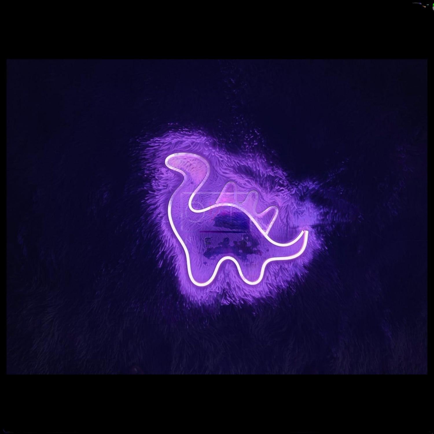 Dinosaur Purple Led Neon Sign For Kids Room Creative Space Decor | Shineneon