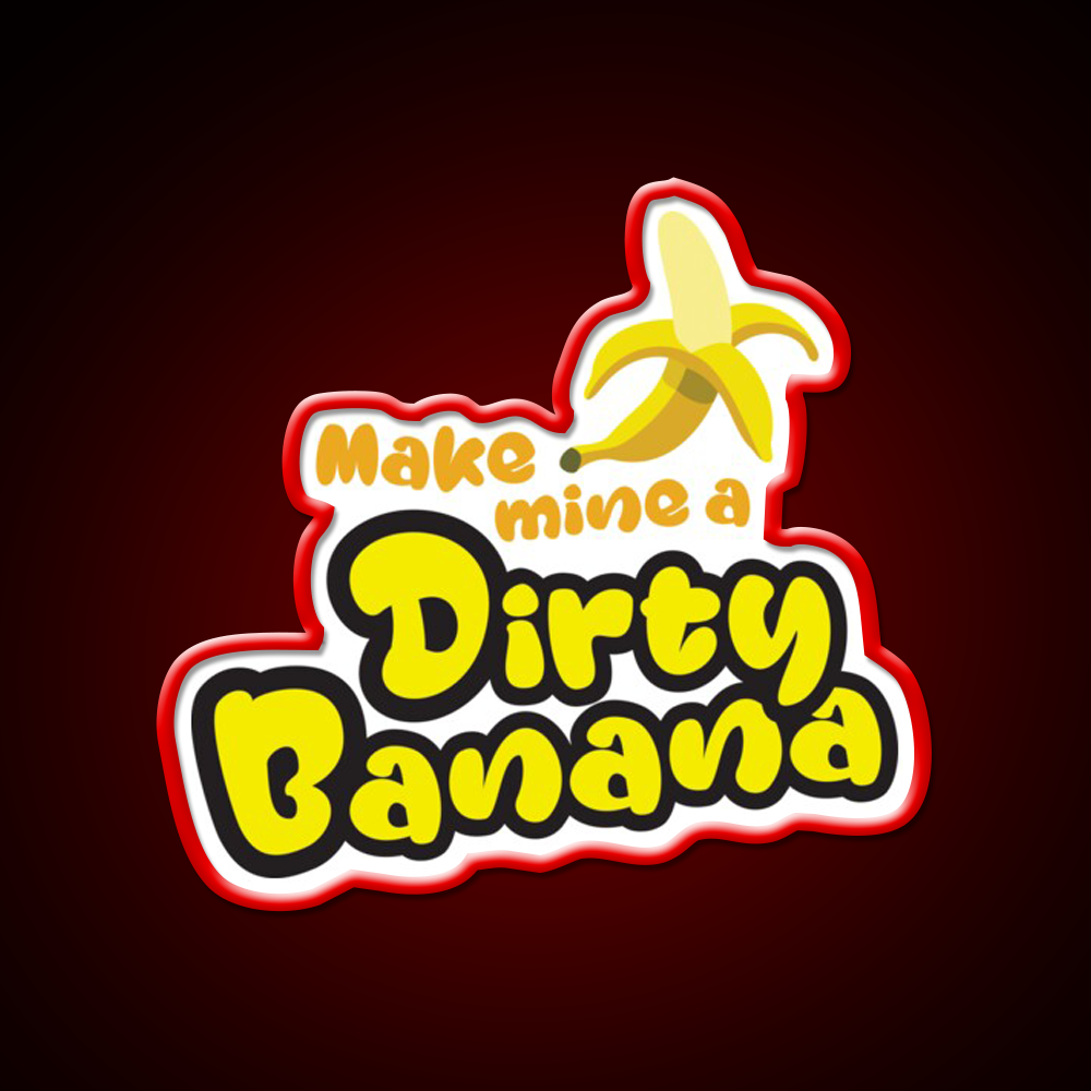 Dirty Banana Cocktail Yellow And Black Cocktail Bar Decor Led Neon Sign Rgb Color - LED neon sign view 10