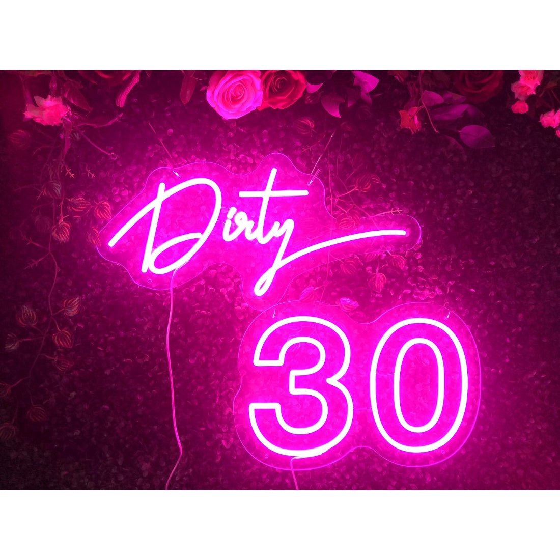 Dirty Thirty 30th Happy Birthday Neon Sign Led Sign Business Neon Sign - Shineneon