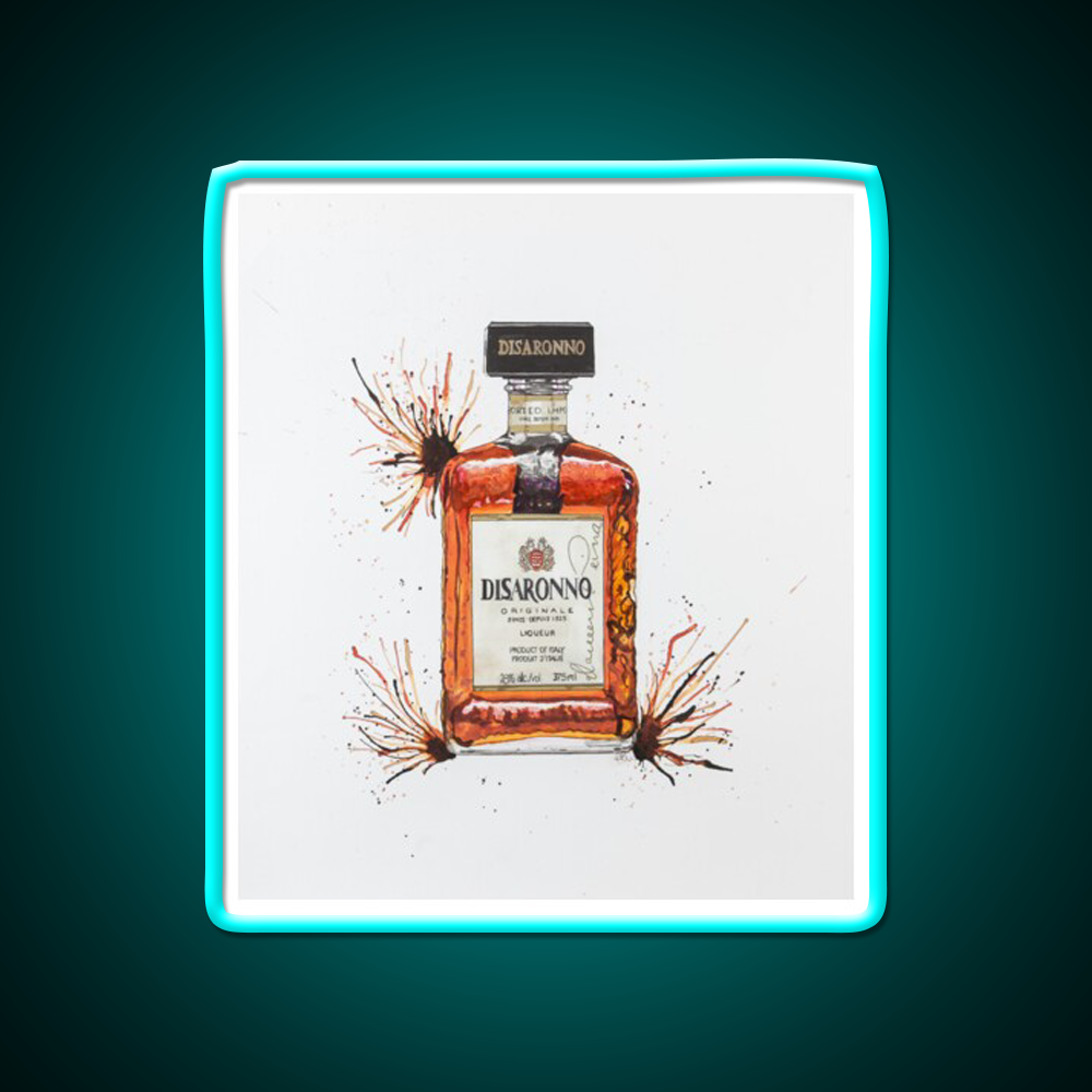 Disaronno Cocktail Bar Decor Led Neon Sign Rgb Color - Size and dimension reference