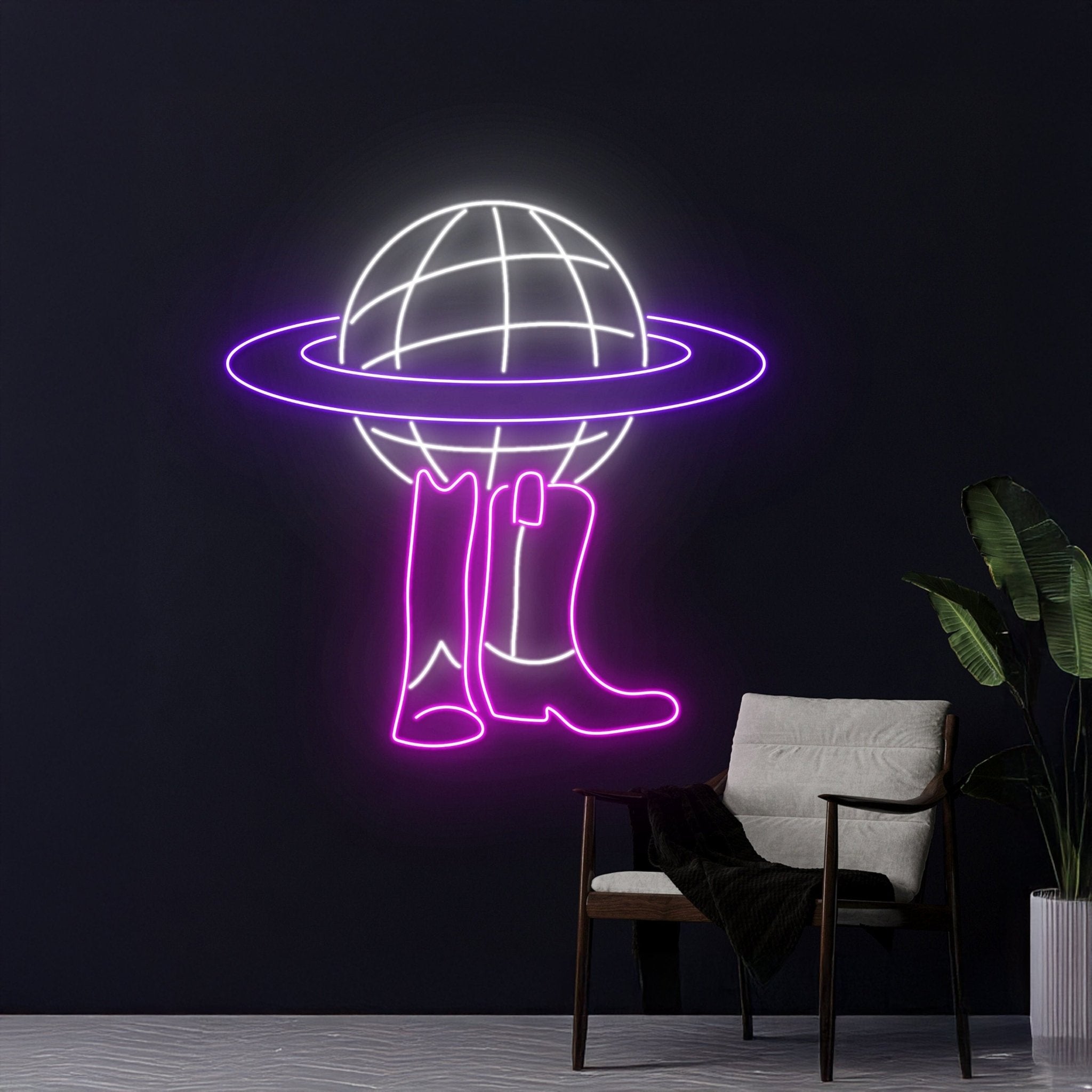 Disco Cowboy Boots Led Sign - Shineneon