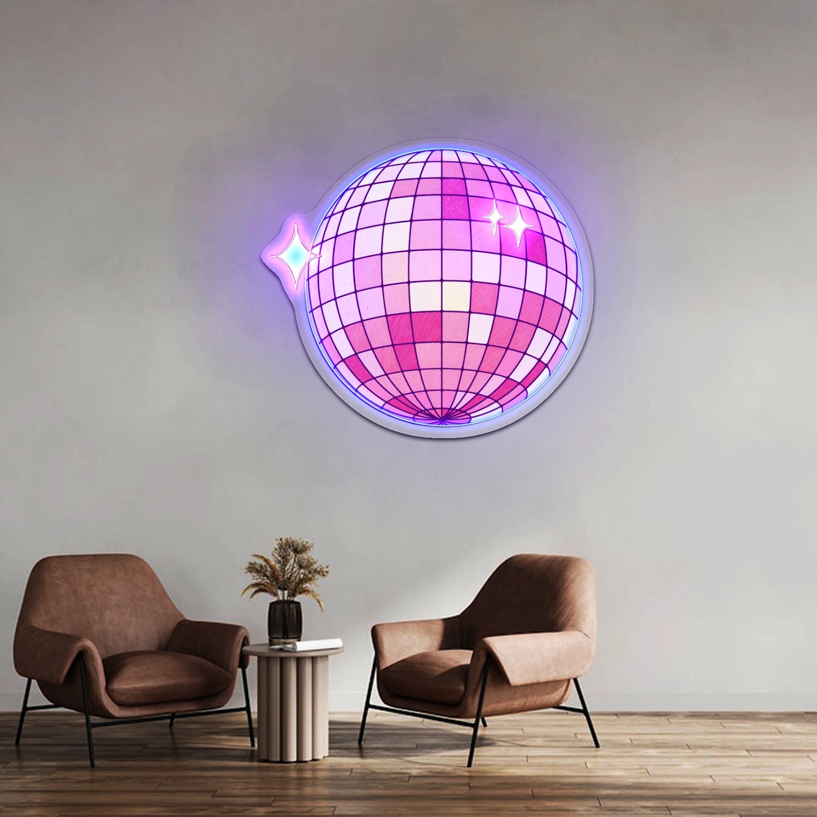 Discoball Pink Neon Signs For Bar Wall Decor - Shineneon