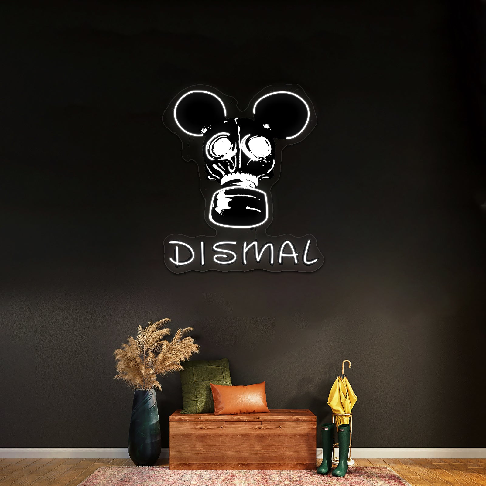 Dismal Black And White Unique Artwork Affordable Custom Neon Signs | Shineneon