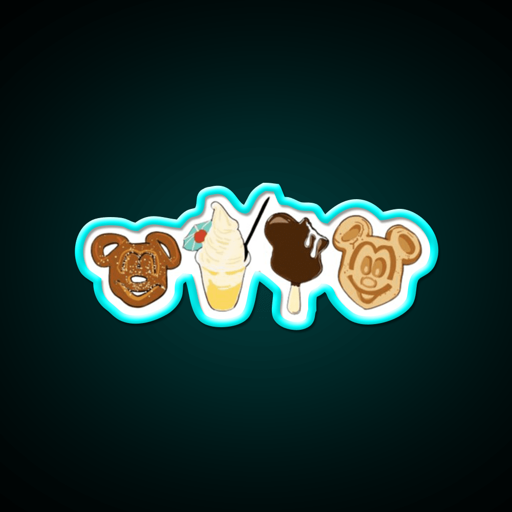 Disney Park Snacks Snack Food Led Neon Sign Rgb Color - Shineneon