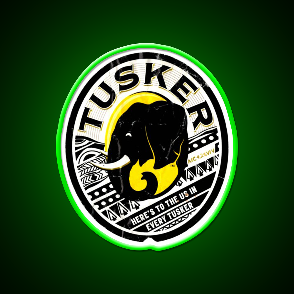 Distressed Tuskers Logo 2 Beer Bar Decor Led Neon Sign Rgb Color - LED neon sign view 8