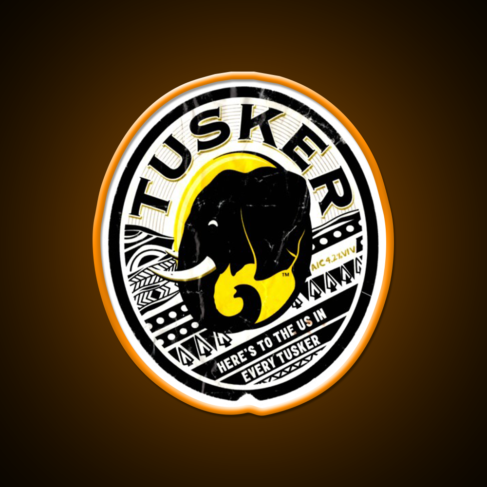 Distressed Tuskers Logo 2 Beer Bar Decor Led Neon Sign Rgb Color - LED neon sign view 6