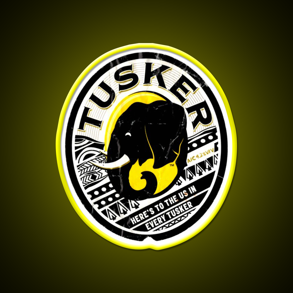 Distressed Tuskers Logo 2 Beer Bar Decor Led Neon Sign Rgb Color - LED neon sign view 7