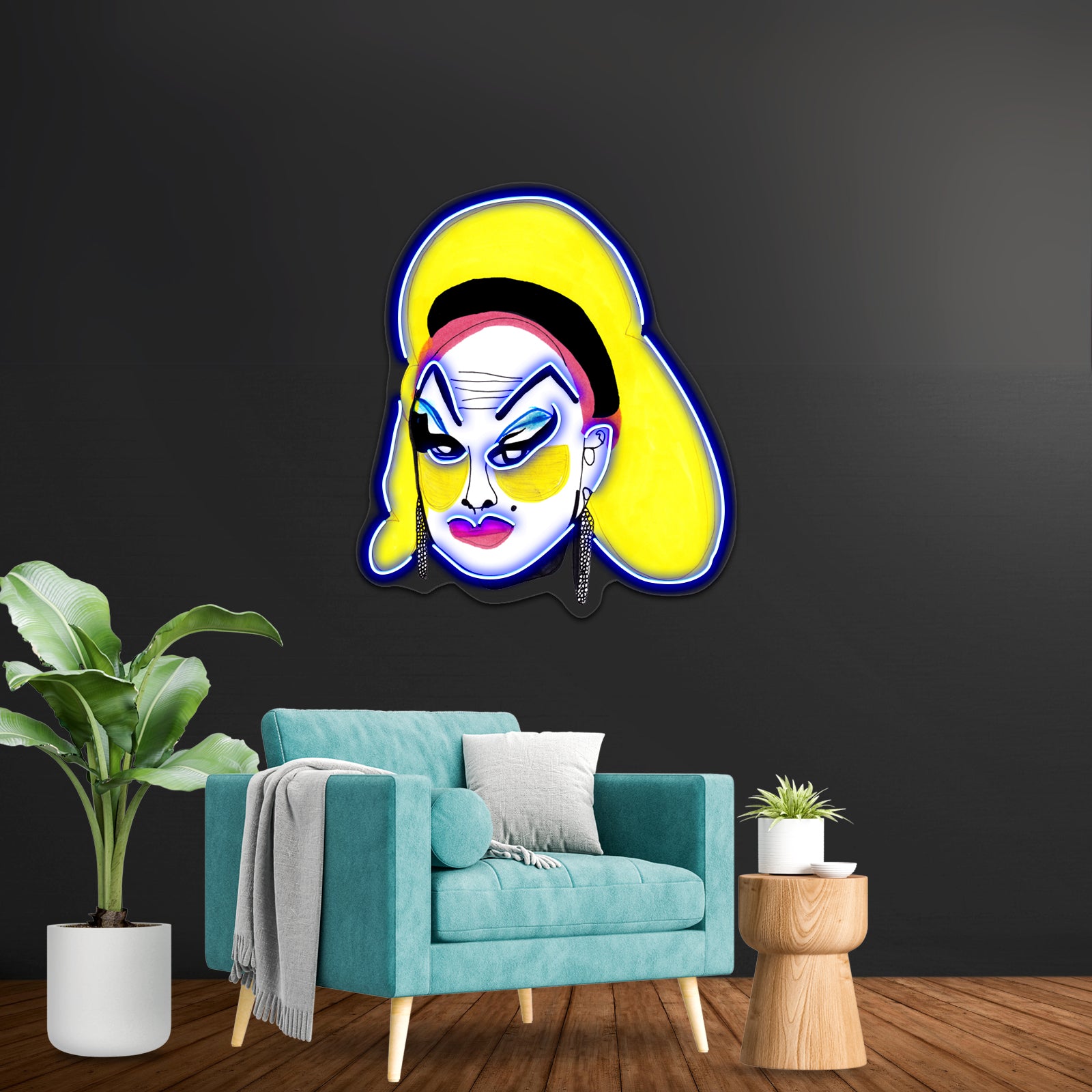 Divine Women Head Art Design Artwork Affordable Custom Neon Signs | Shineneon