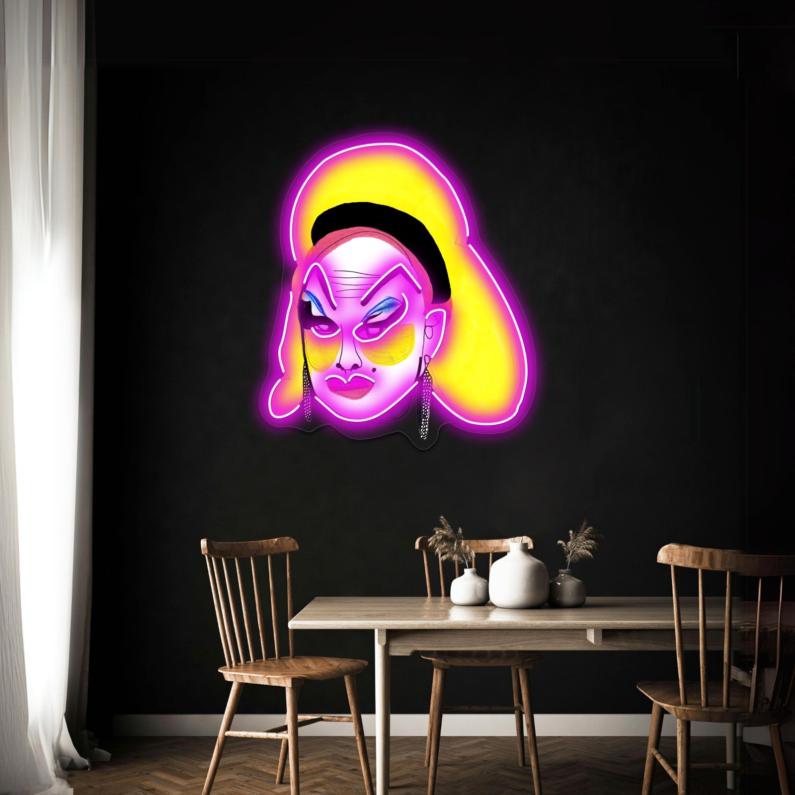Divine Women Head Art Design Artwork Affordable Custom Neon Signs | Shineneon