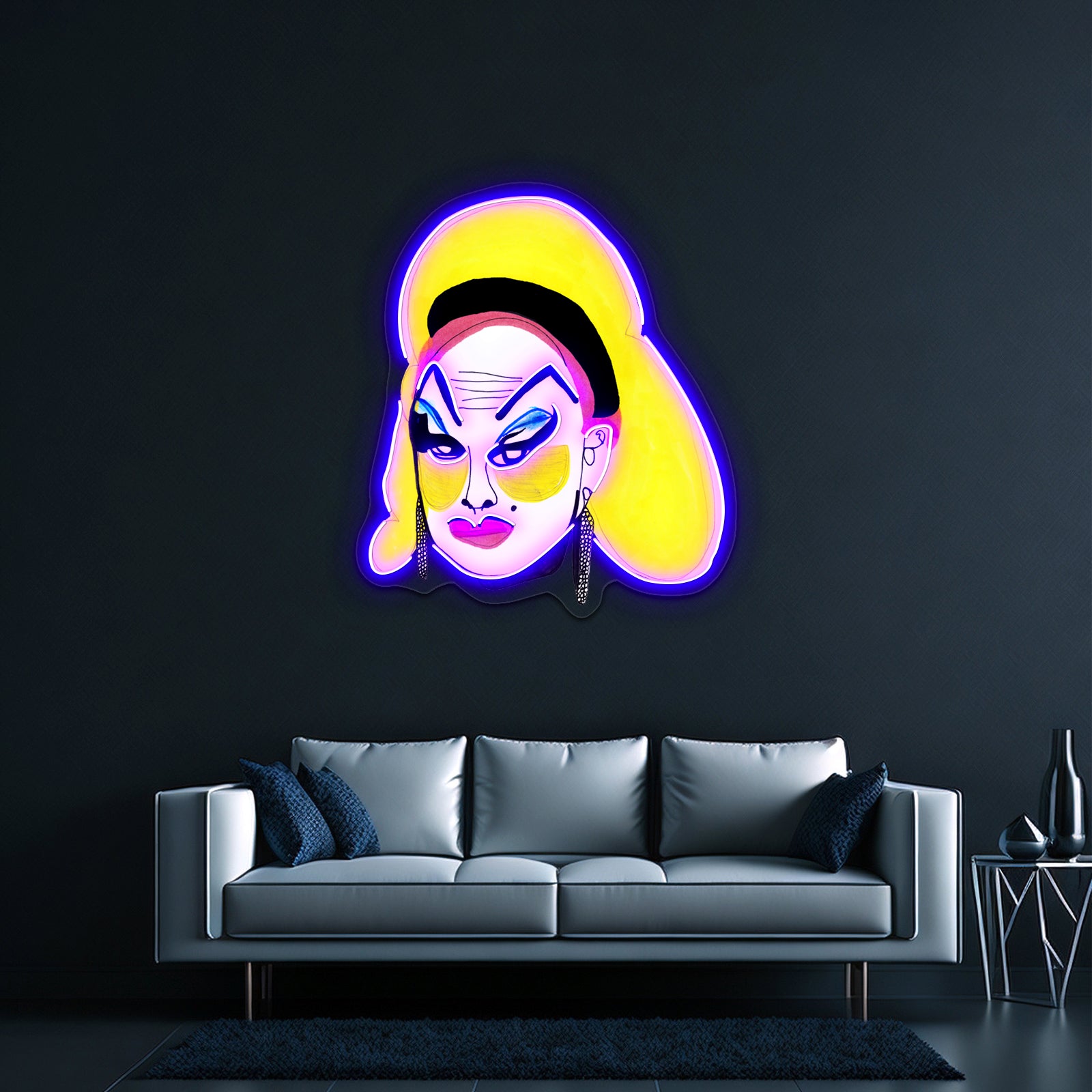 Divine Women Head Art Design Artwork Affordable Custom Neon Signs | Shineneon