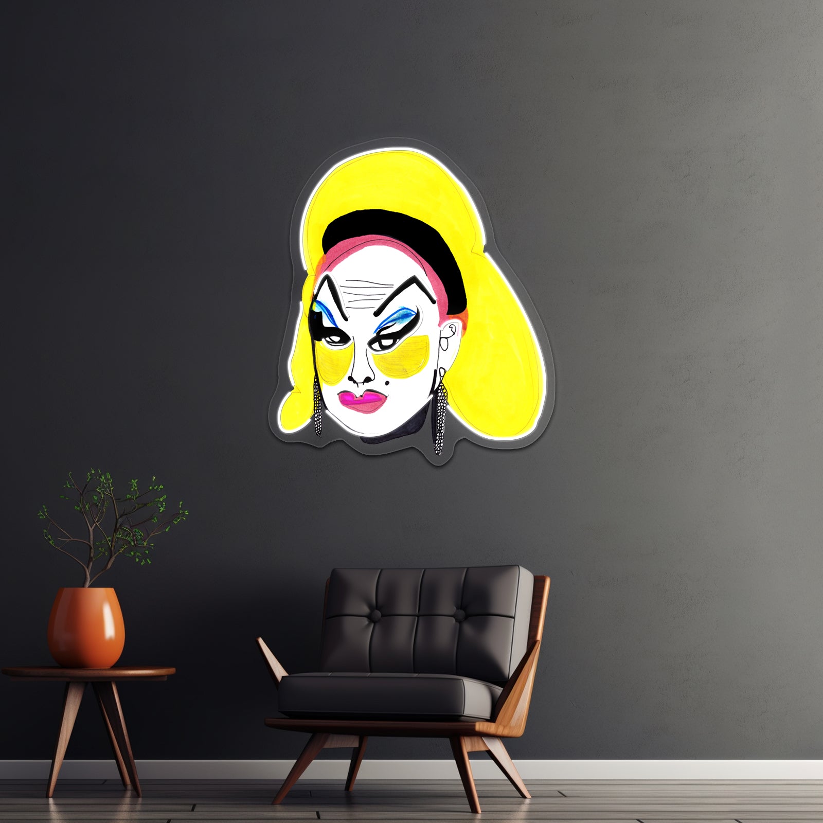 Divine Women Head Art Design Artwork Affordable Custom Neon Signs | Shineneon