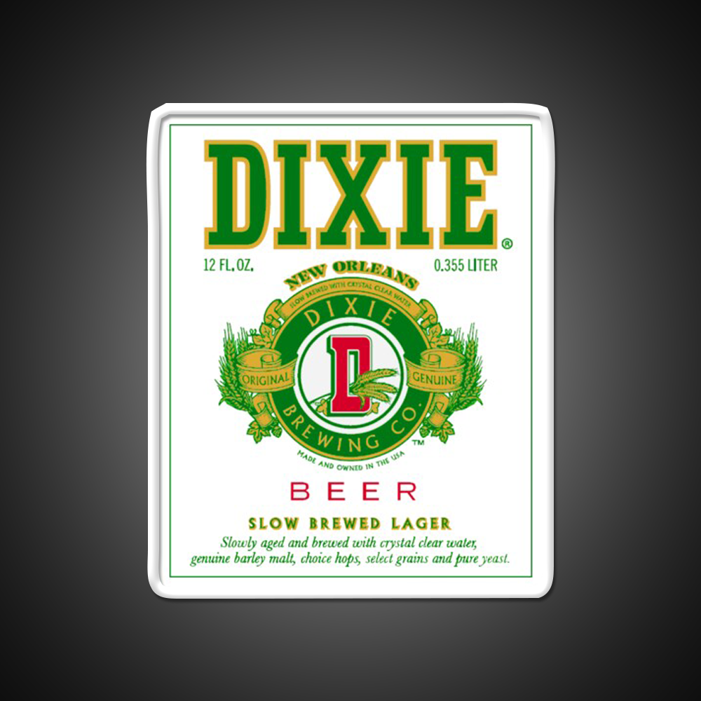 Dixie Beer Logo Beer Bar Decor Led Neon Sign Rgb Color