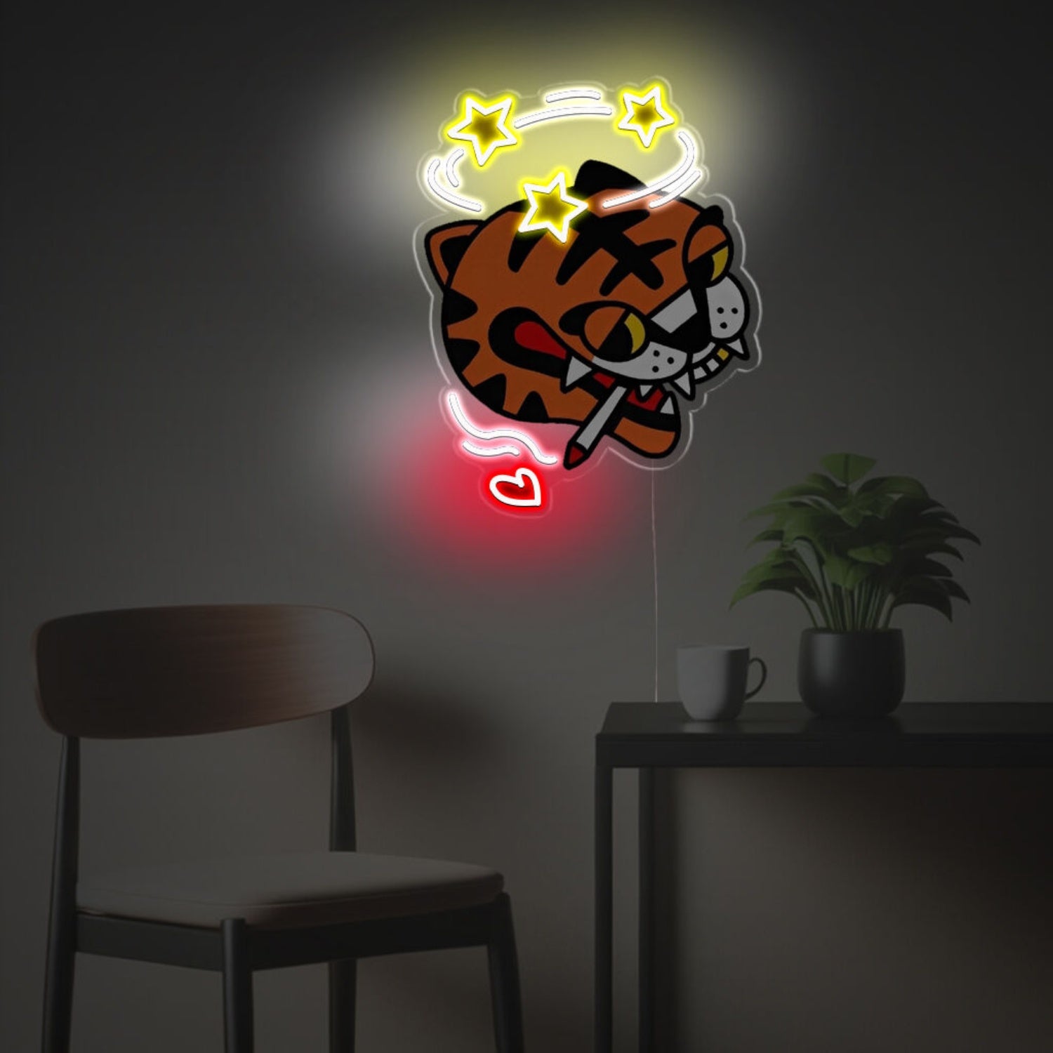 Dizzy Tiger Led Neon Acrylic Artwork | Shineneon