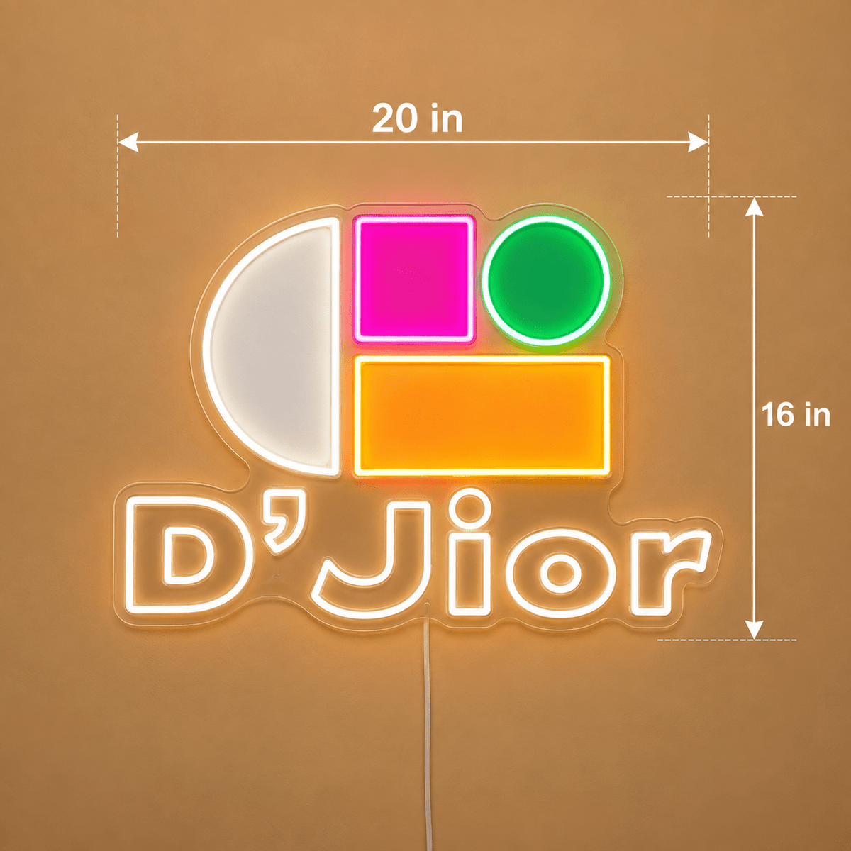 D'Jior Logo Custom LED Neon Sign - Shineneon