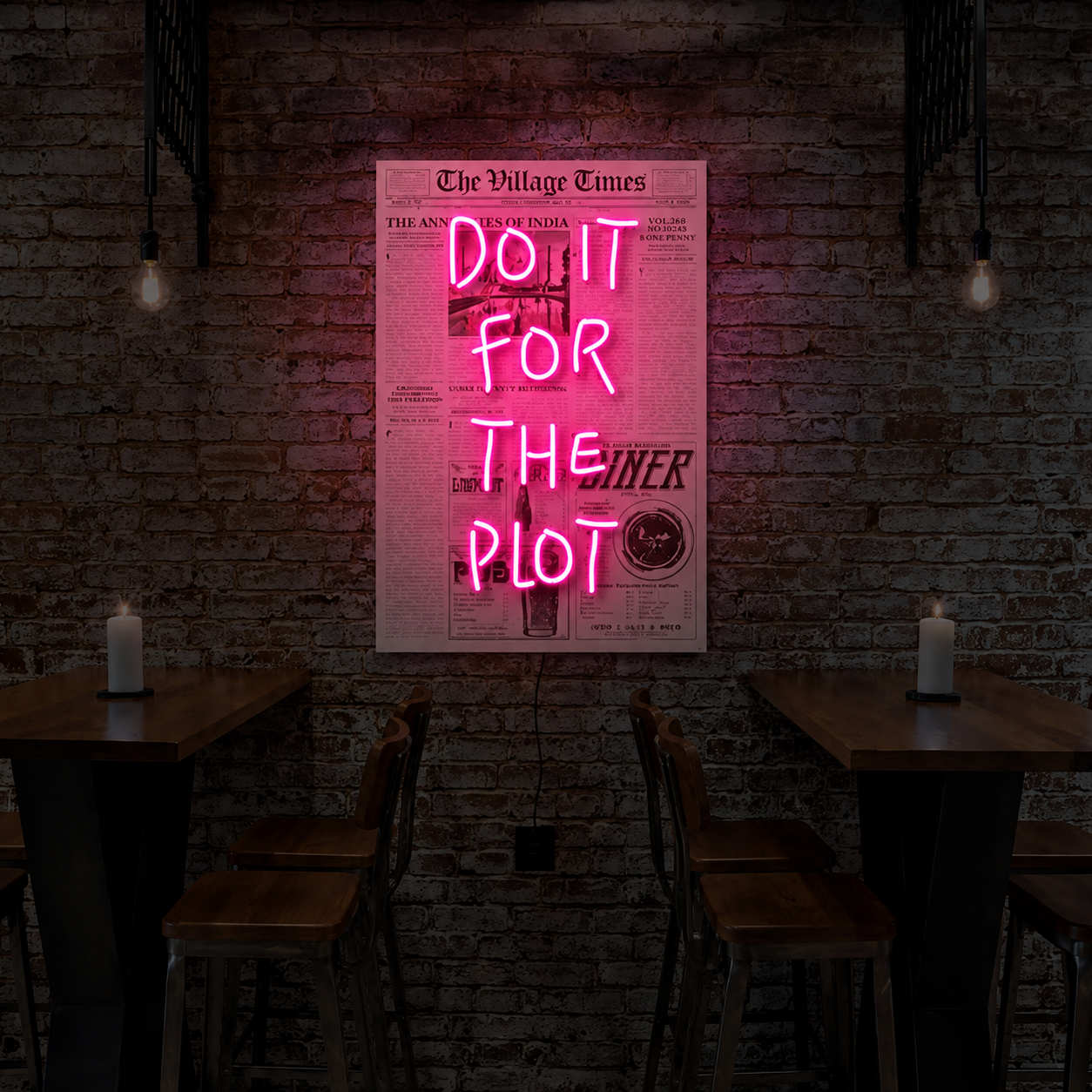 Do It For The Plot Wall Decor LED Neon Sign - 01 Original Product Image