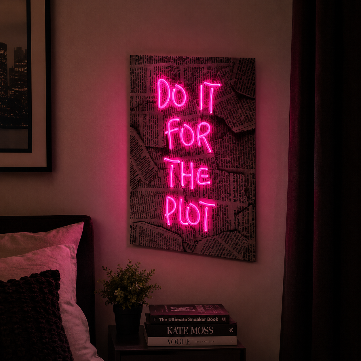 Do It For The Plot Wall Decor Room Decor LED Neon Sign - 03 Real Lifestyle Scene
