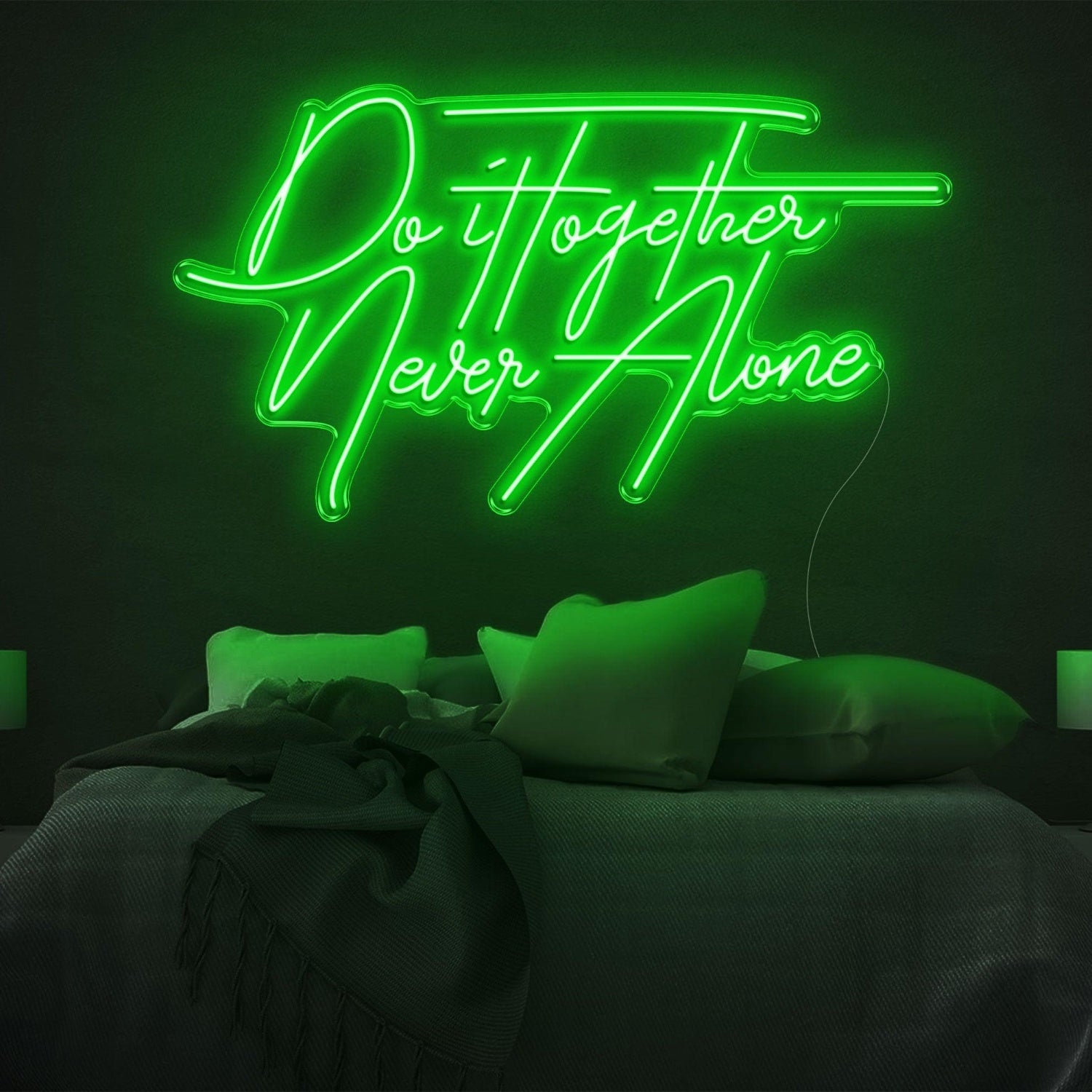 Do It Together Never Alone Yellow Led Neon Sign For Bedroom Home Decor | Shineneon