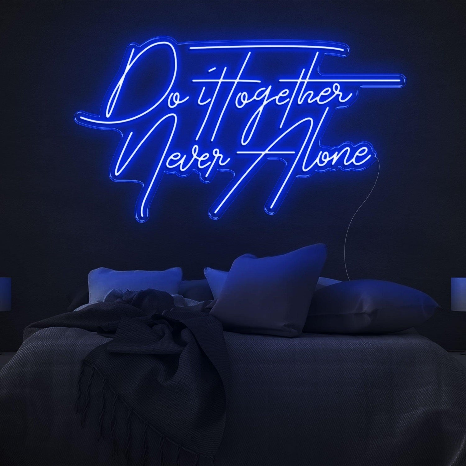 Do It Together Never Alone Yellow Led Neon Sign For Bedroom Home Decor | Shineneon