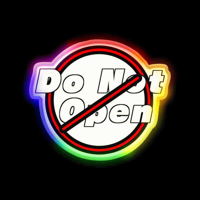 Do Not Open Beer Bar Decor Led Neon Sign Rgb Color - LED neon sign close-up detail