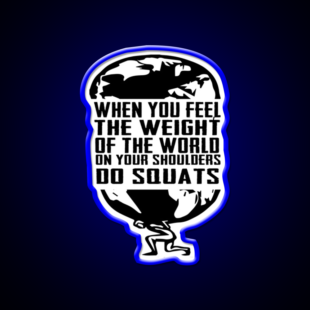 Do Squats Design Gym Fitness Led Neon Sign Rgb Color