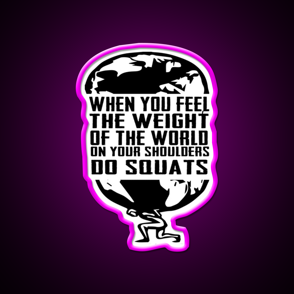 Do Squats Design Gym Fitness Led Neon Sign Rgb Color