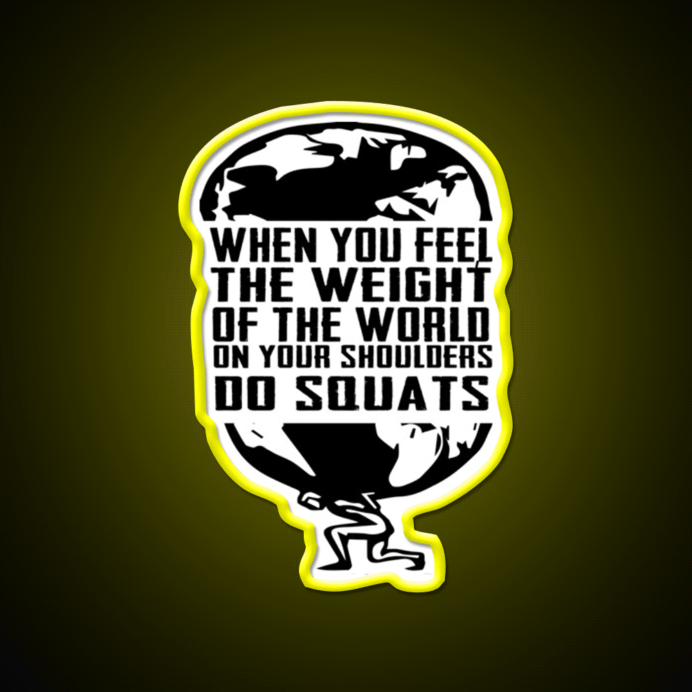 Do Squats Design Gym Fitness Led Neon Sign Rgb Color