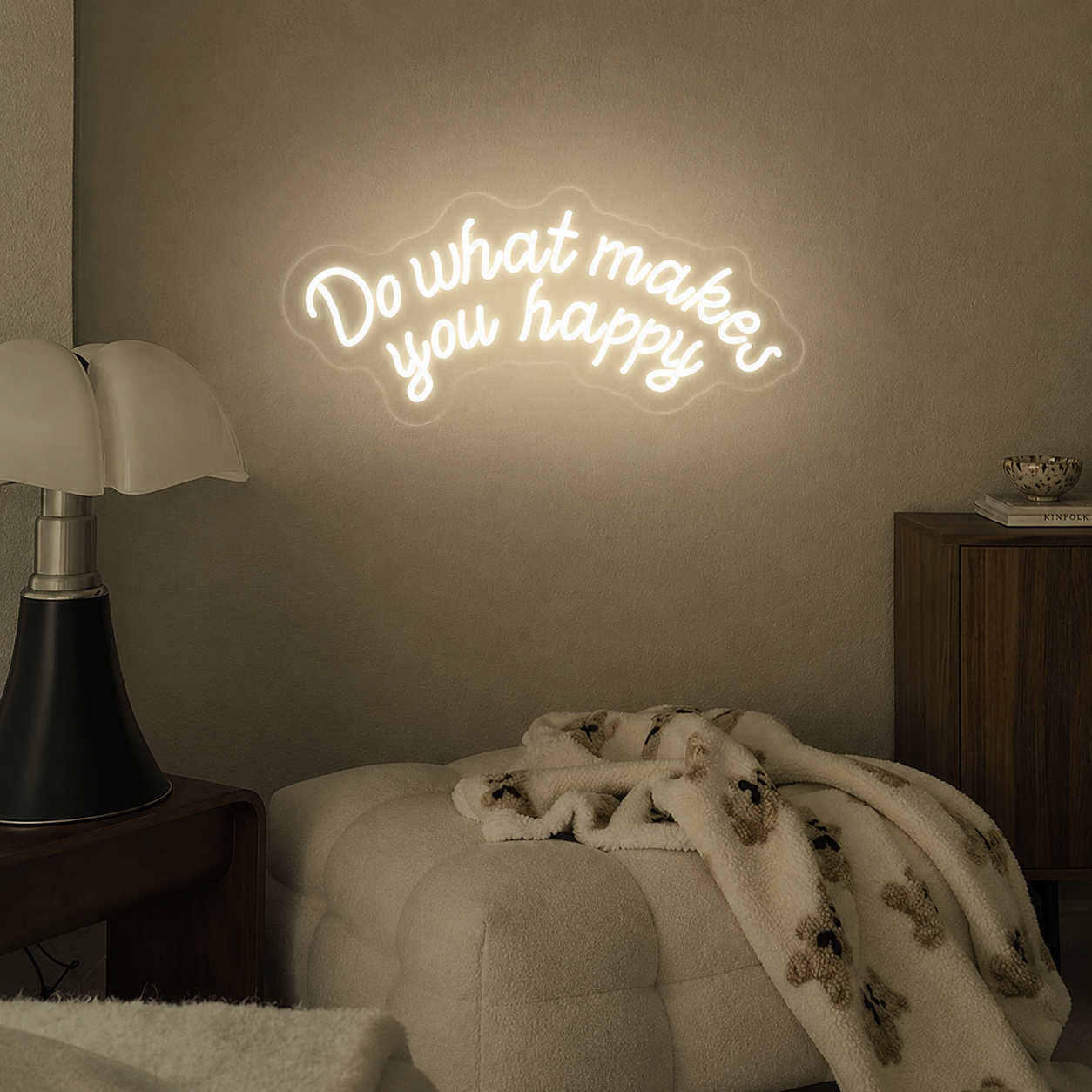 Do What Makes You Happy Wall Decor LED Neon Sign - 01 Original Product Image