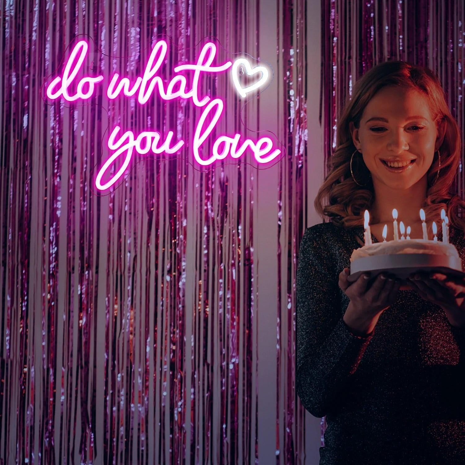 Do What You Love Bright Pink Led Neon Sign For Home Studio Cafe | Shineneon