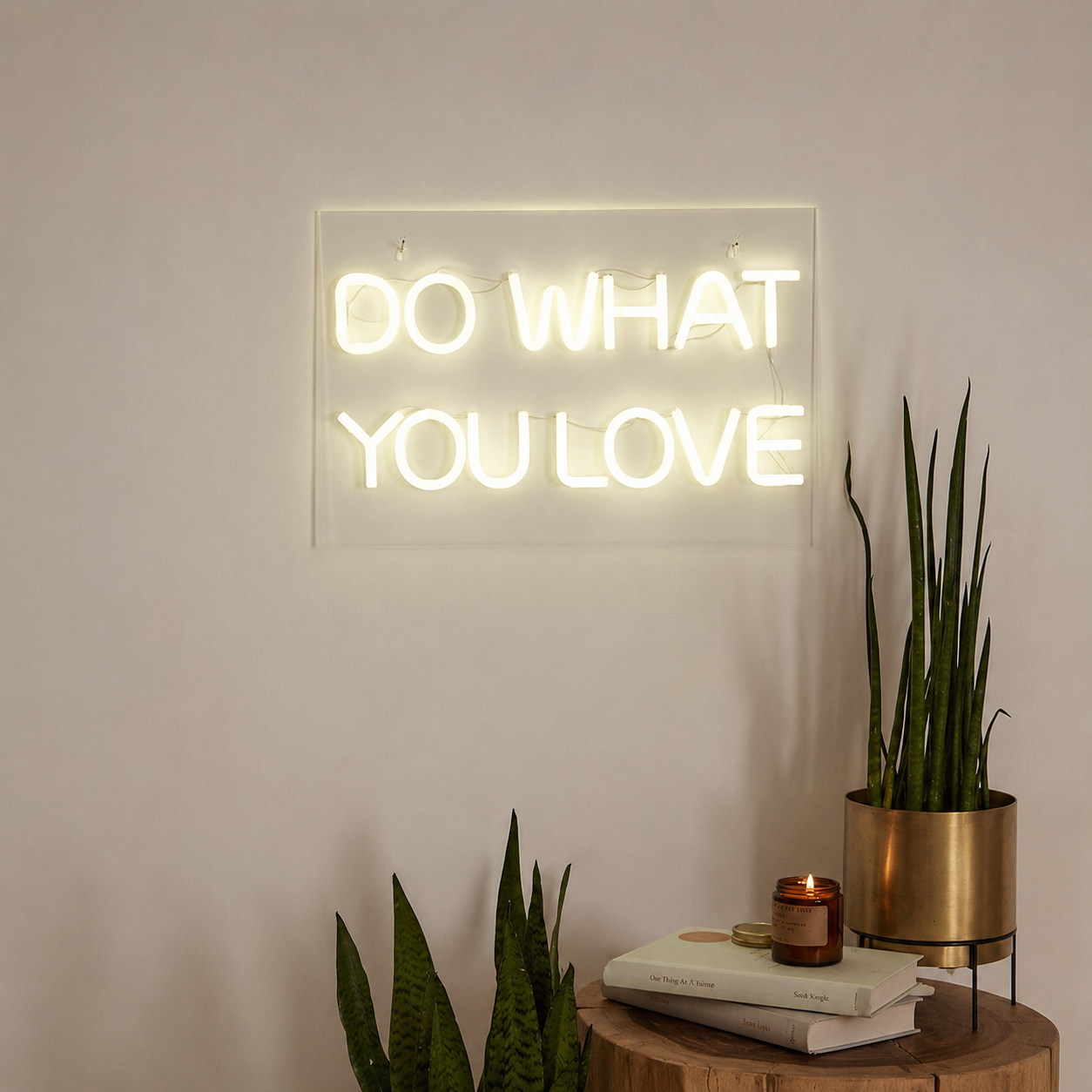 Do What You Love LED Neon Sign Wall Art - 01 Original Product Image