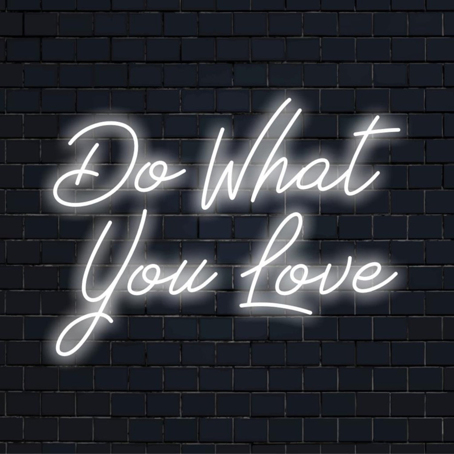 Do What You Love White Led Neon Sign Custom Inspirational Home Cafe Decor | Shineneon