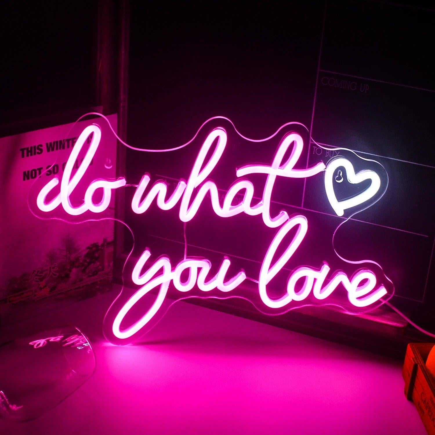 Do What You Love White Led Neon Sign For Home Studio Cafe Decor | Shineneon