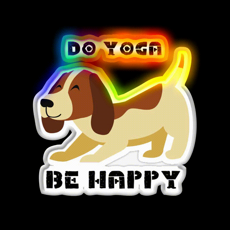 Do Yoga Be Happy Yoganamaste Health Yoga Led Neon Sign Rgb Color