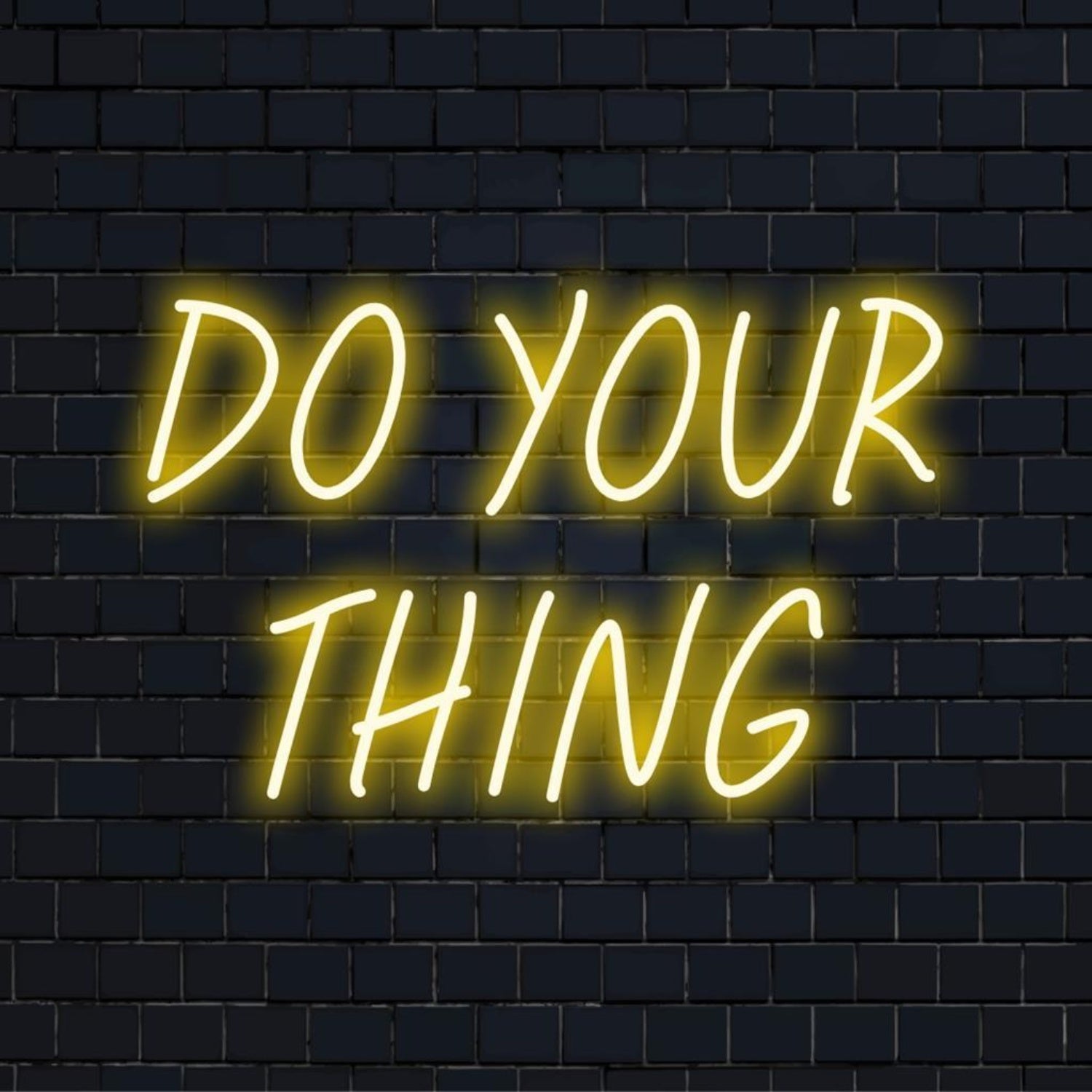 Do Your Thing Yellow Script Led Neon Sign For Home Bar Cafe Studio Decor | Shineneon