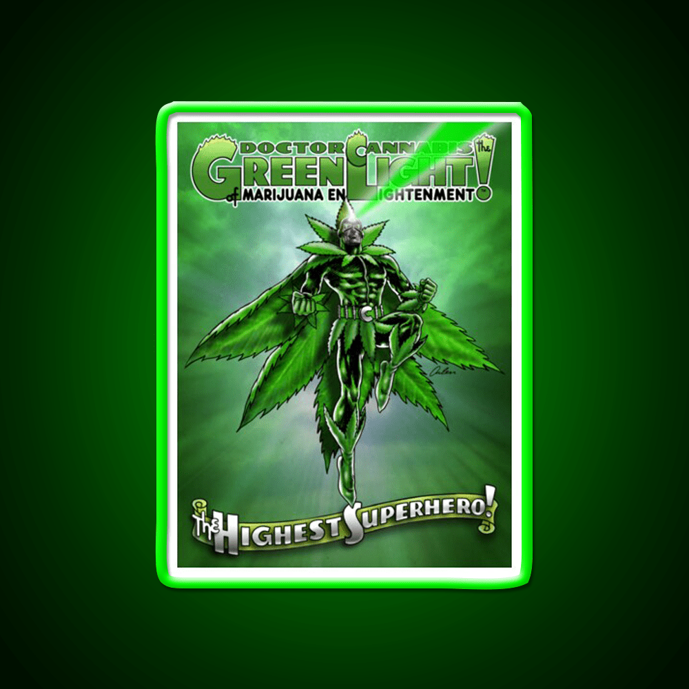 Doctor Hemp Inspired Green Leaf Led Neon Sign Rgb Color - Shineneon