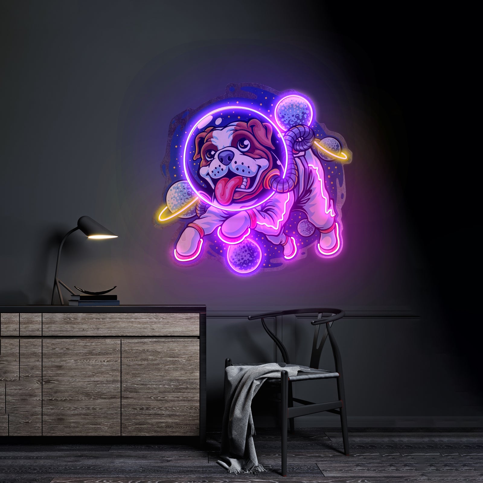 Dog Astronaut Led Neon Sign Light Custom Led Signs