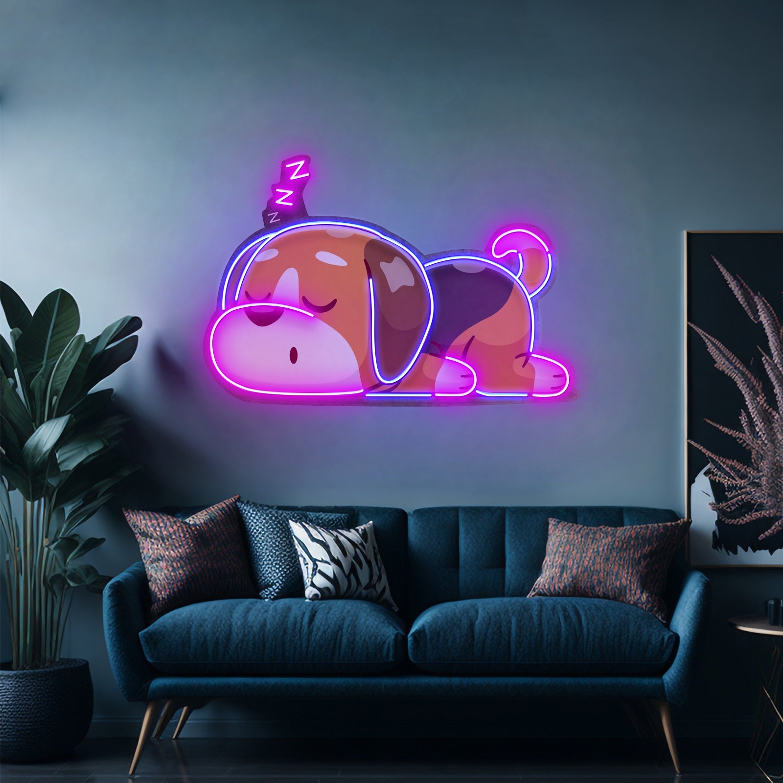 Dog Falling Asleep Led Neon Sign Light Custom Led Signs