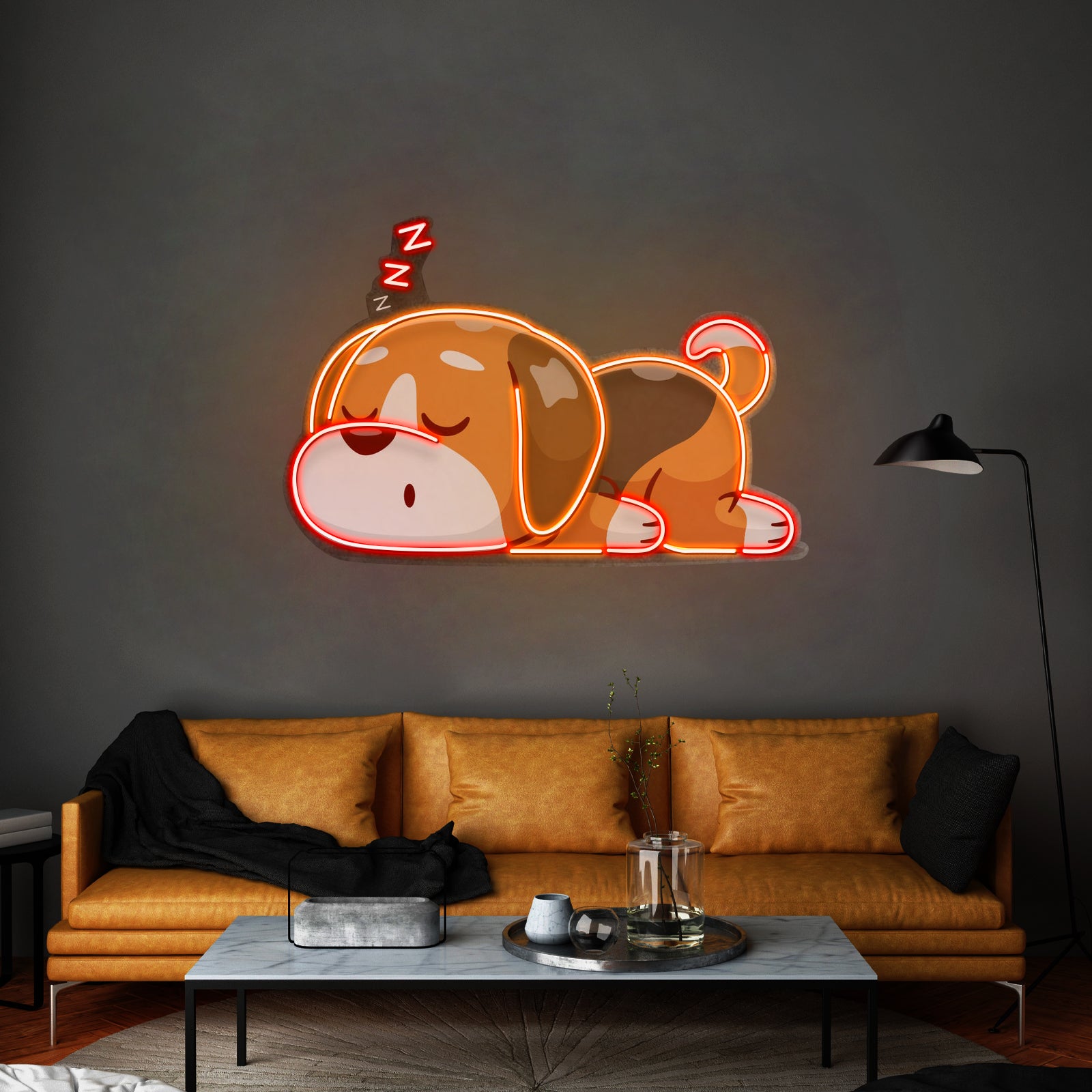 Dog Falling Asleep Led Neon Sign Light Custom Led Signs