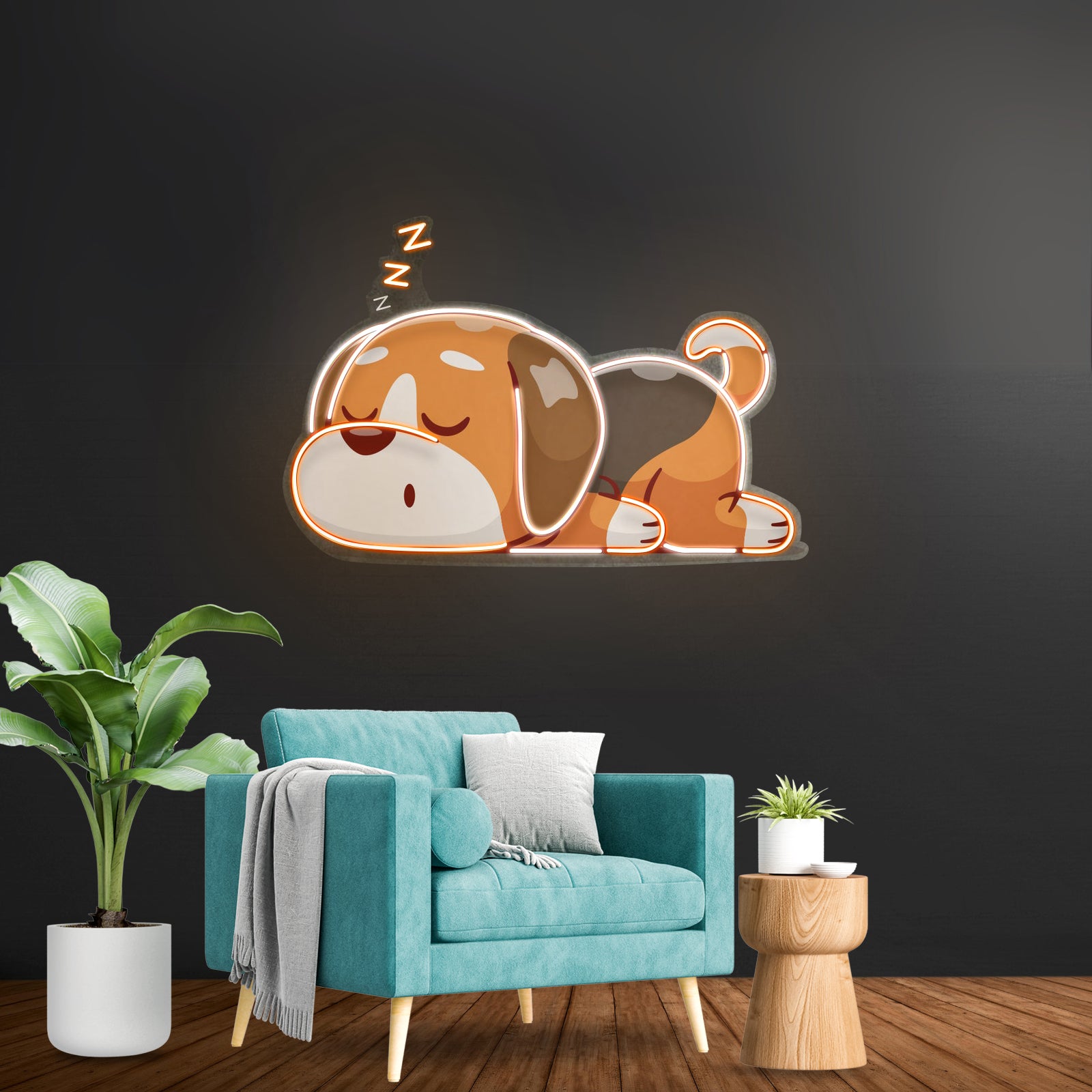 Dog Falling Asleep Led Neon Sign Light Custom Led Signs