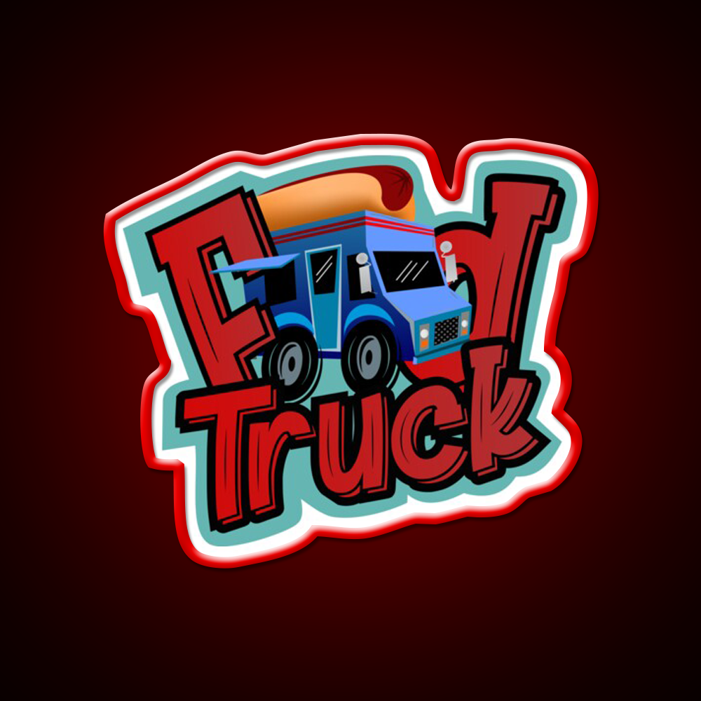 Dog Food Truck Fast Food Led Neon Sign For Burger Place Rgb Color