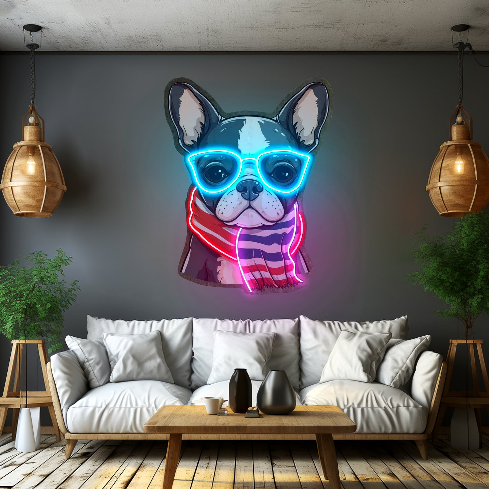 Dog Glass Led Neon Sign Light Custom Led Signs