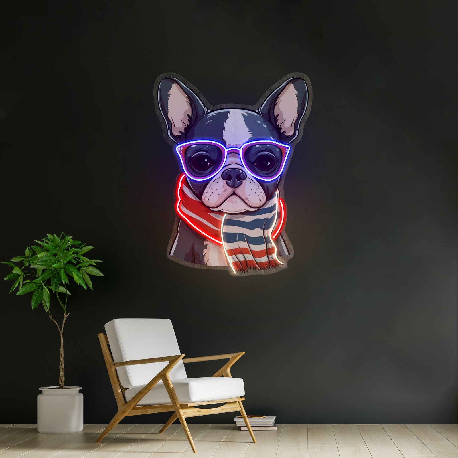 Dog Glass Led Neon Sign Light Custom Led Signs