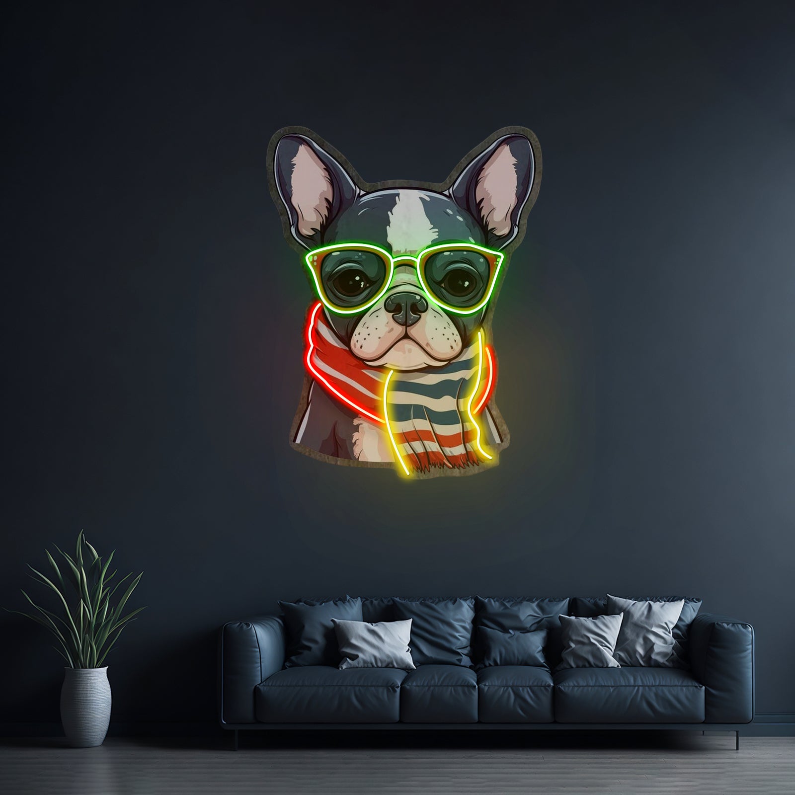 Dog Glass Led Neon Sign Light Custom Led Signs