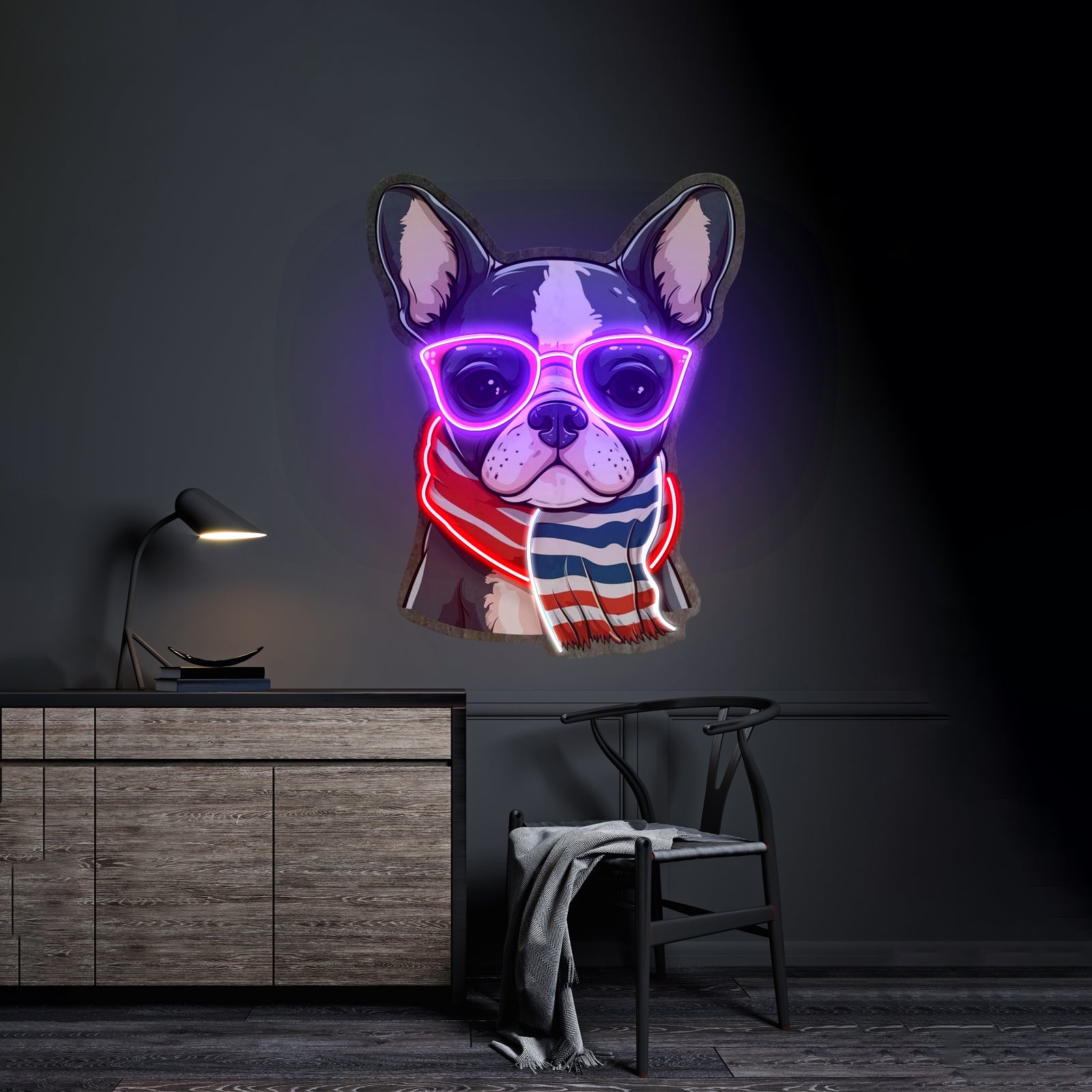 Dog Glass Led Neon Sign Light Custom Led Signs