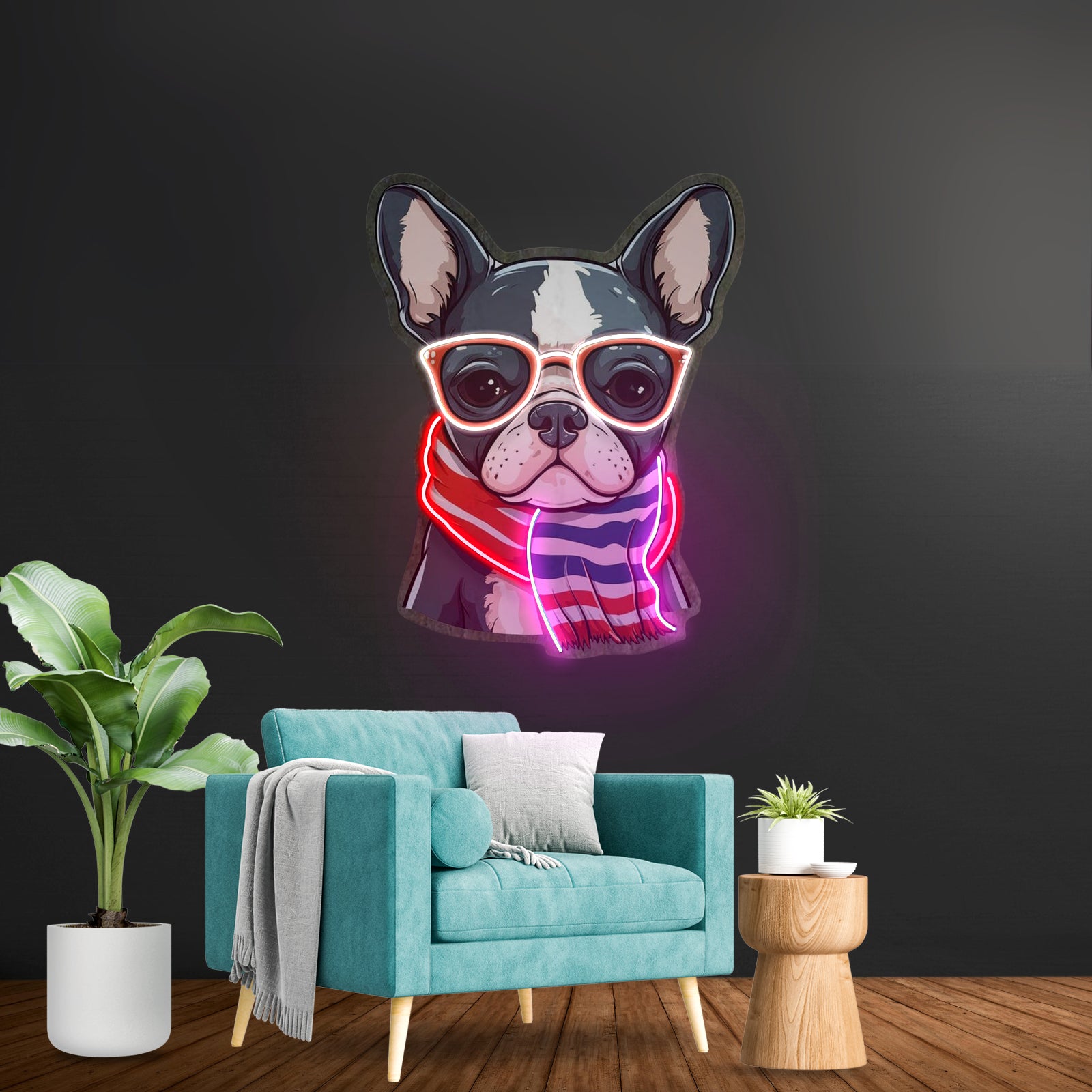 Dog Glass Led Neon Sign Light Custom Led Signs